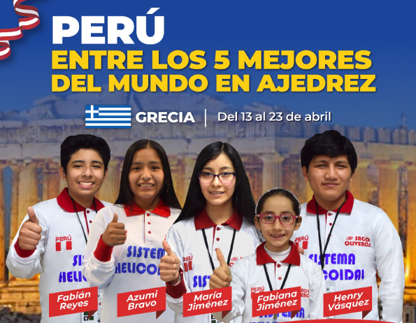Perú enre los 5 mejores del mundo en Ajedrez