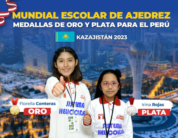Medallas de oro y plata para el Perú en mundial escolar de Ajedrez