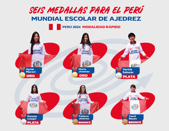 Seis medallas para el Perú modalidad rapido