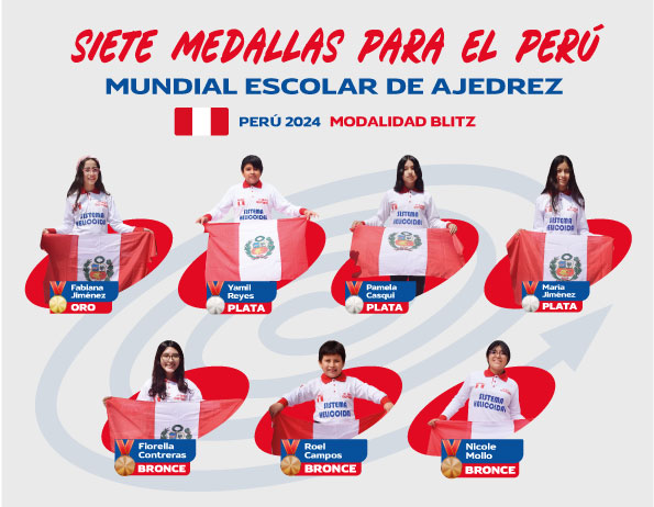 Siete medallas para el Perú modalidad Blitz