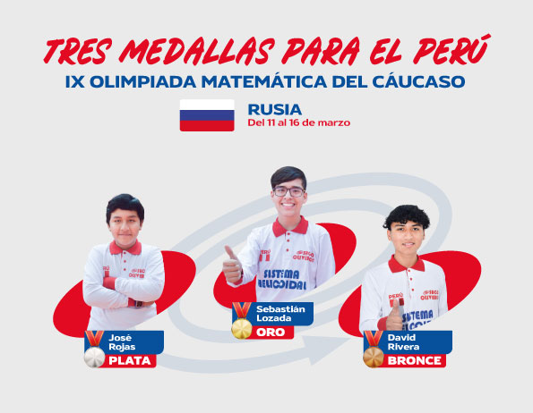 Tres medallas para el Perú en Olimpiada de matemática del Cáucaso