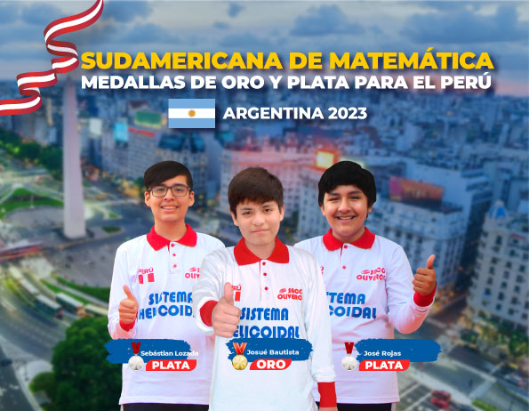 Dos medallas de Oro y uno de plata  en la Olimpiada Sudamericana de Matemática