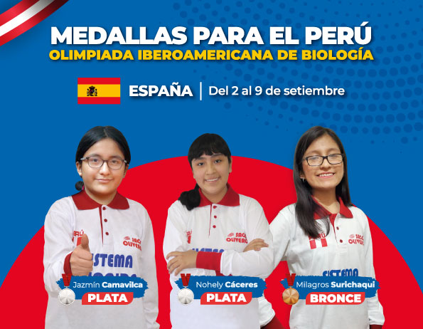 Medallas para el Perú en Iberoamericana de Biología en España
