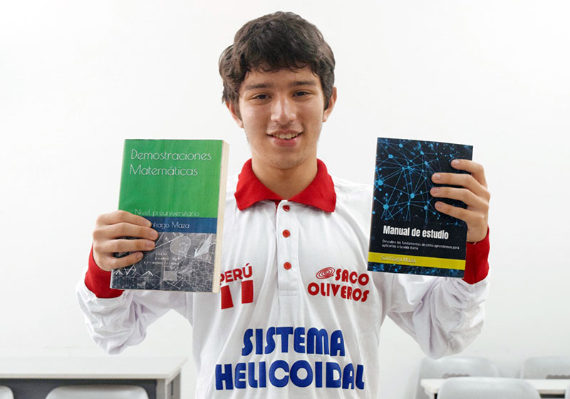 Estudiante de 17 años es autor de dos libros sobre matemática y estrategias de estudio