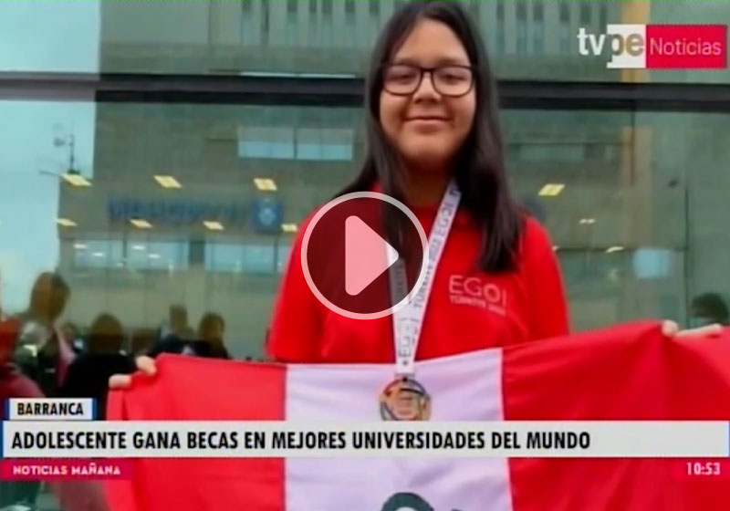Tv Perú : Adolescente gana becas en mejores universidades del mundo
