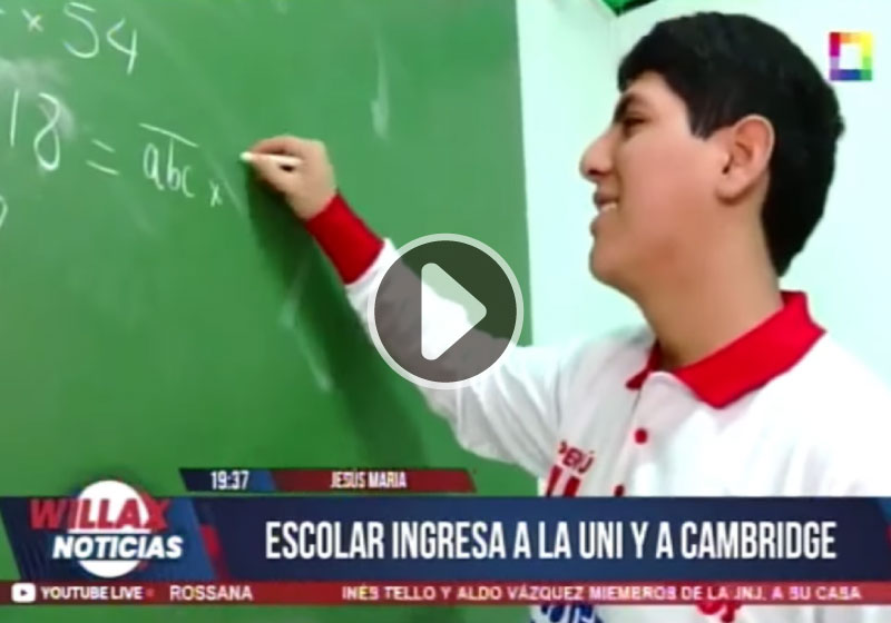 Willax: Estudiante peruano gana beca en las universidades de MIT y Cambridge