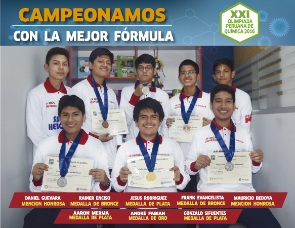 Primeros en Olimpiada Peruana de Química 2016