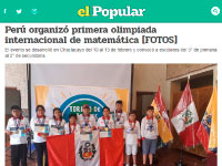Perú organizó primera olimpiada internacional de matemática