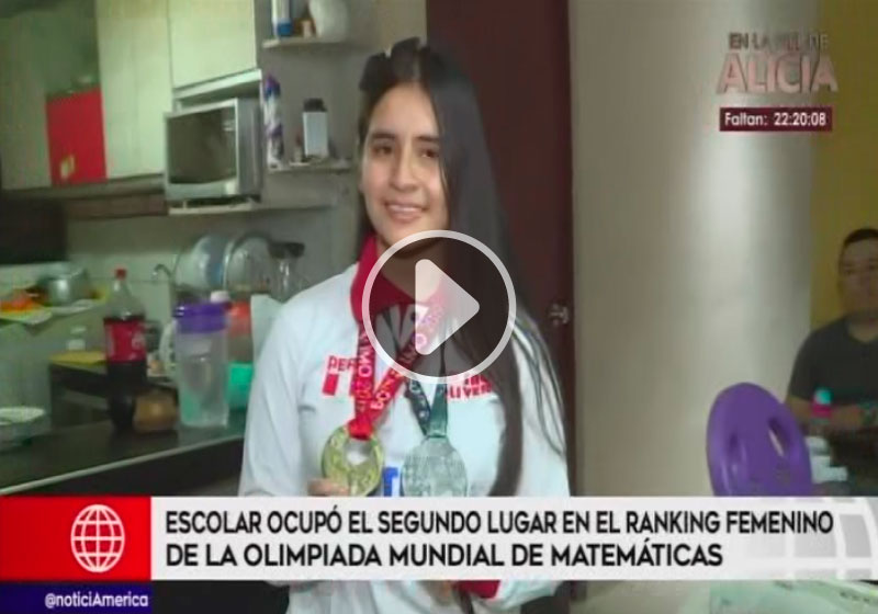 Escolar peruana fue premiada como la mejor matemática de América