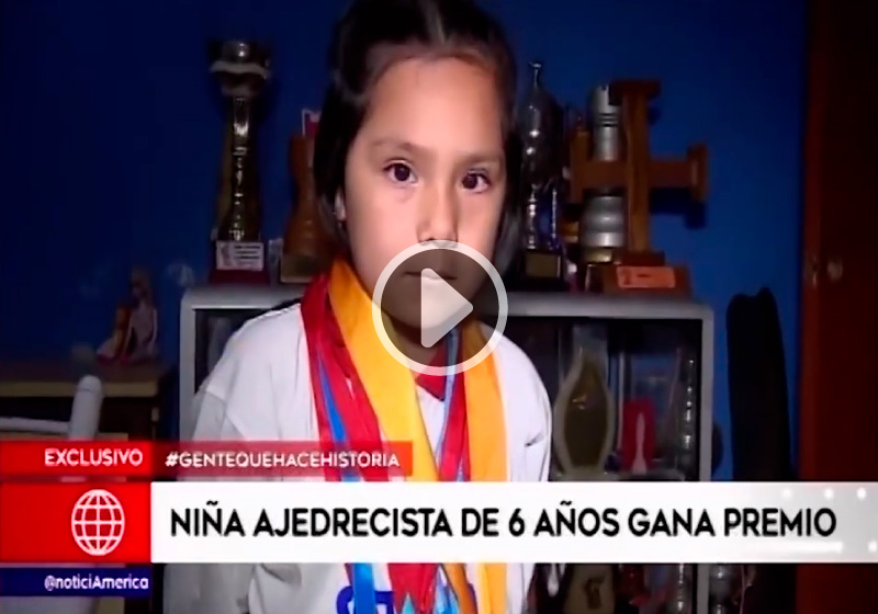 Video: Irina Rojas niña ajedrecista gana premio