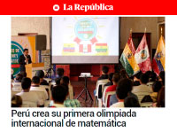 Perú organizó primera olimpiada internacional de matemática 