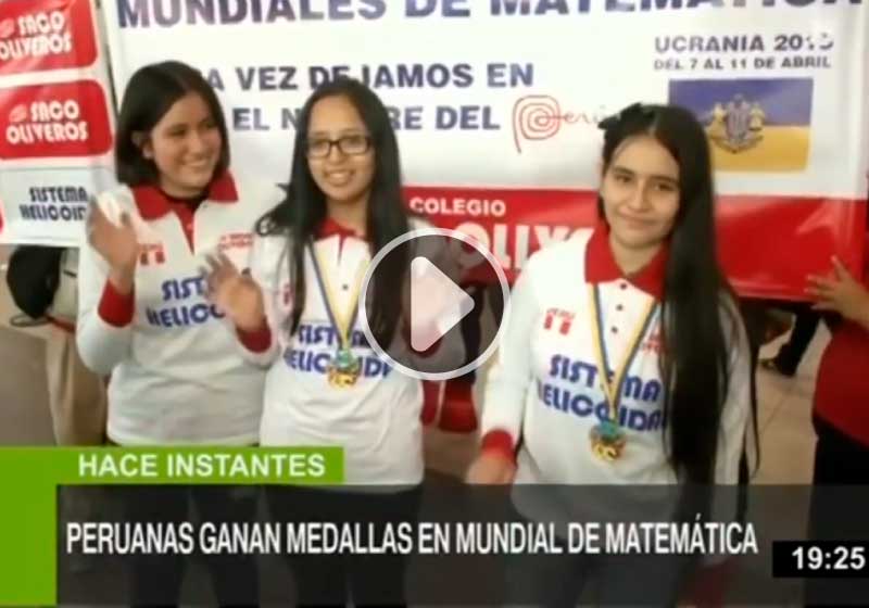 TV Perú: Escolares que ganan Olimpiada Europea Femenina de Matemáticas llegan a Lima
